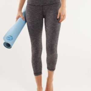 Lululemon Wunder Under Crop Coco Pique Black